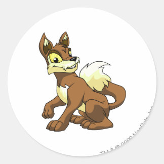 Lupe Brown Classic Round Sticker