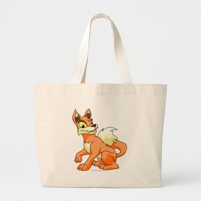 Lupe Orange Large Tote Bag (Front)