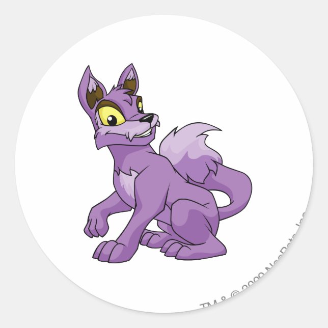 Lupe Purple Classic Round Sticker (Front)