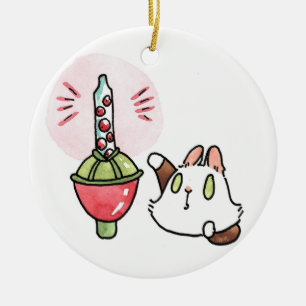 Lupin and the bubble light ceramic tree decoration
