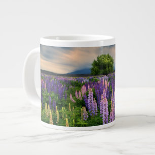 Lupin Field in New Zealand Large Coffee Mug