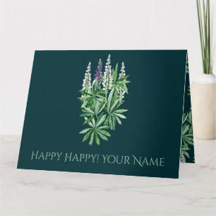 Lupin flower card
