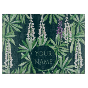 Lupin flower cutting board