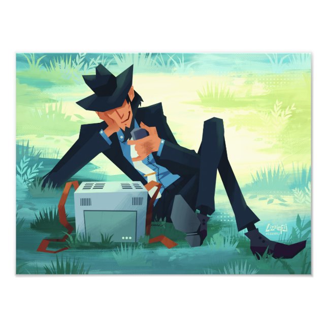 Lupin III the third lounging jigen print (Front)