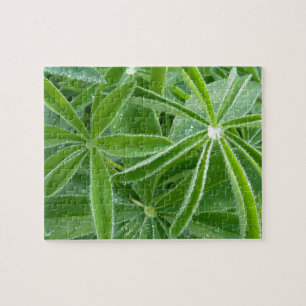 Lupin Leaves Botanical Photography Jigsaw Puzzle