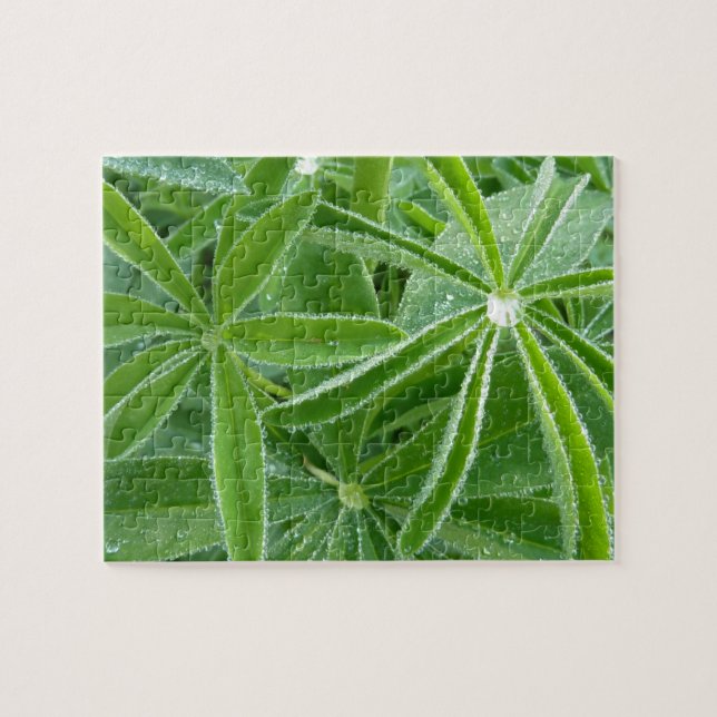 Lupin Leaves Botanical Photography Jigsaw Puzzle (Horizontal)