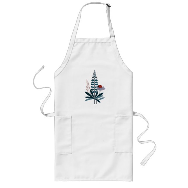 Lupine and Ladybug Apron (Front)