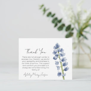 Lupine Bereavement Thank You Card
