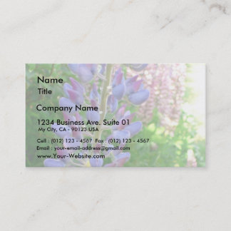 Lupine Blue Flower Business Card