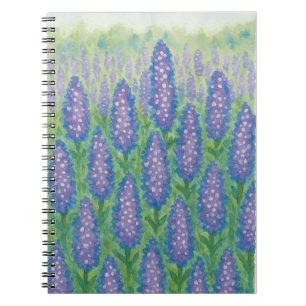 Lupine Field Watercolor  Notebook