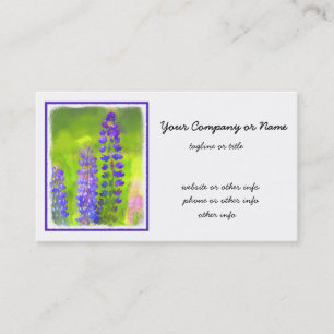 Lupine Painting - Original Flower Art Business Card