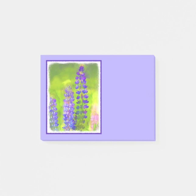Lupine Painting - Original Flower Art Post-it Notes (Front)