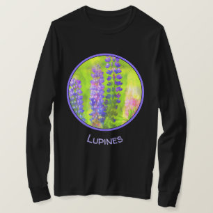 Lupine Painting - Original Flower Art T-Shirt