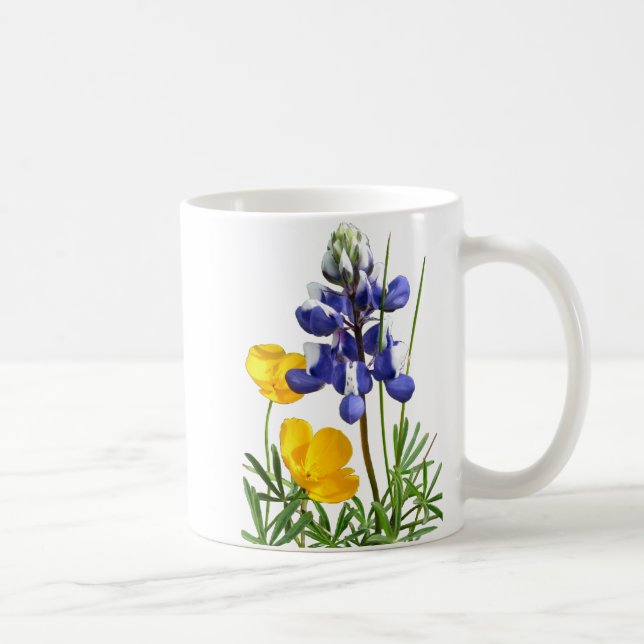 Lupine Poppies Mug (Right)