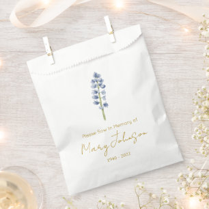 Lupine Simple Seed packet Funeral Favour Bags