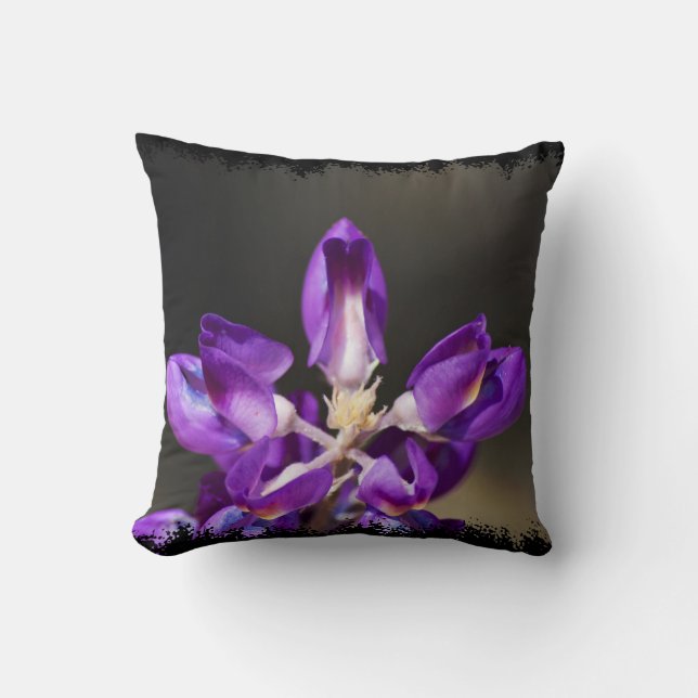 Lupine Wonder Black Edge Cushion (Front)