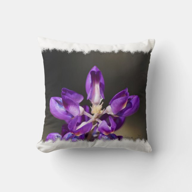 Lupine Wonder White Edge Cushion (Front)