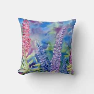 "Lupines" Throw Pillow