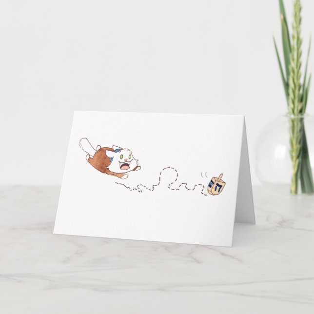 Lupin's Dreidel Greeting Card (Front)