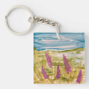 Lupins in the wild key ring