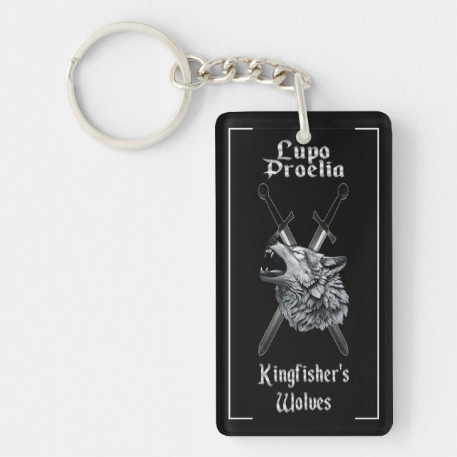 Lupo Proelia Kingfisher's Wolves  Key Ring (Front)
