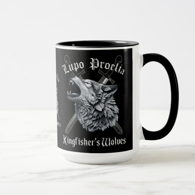 Lupo Proelia Kingfisher's Wolves Mug (Right)