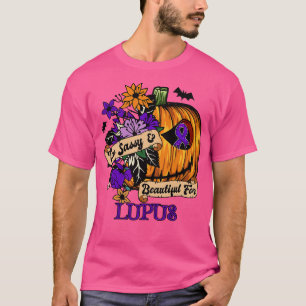 Lupus Awareness Awareness retro halloween scary pu T-Shirt