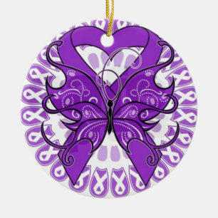 Lupus Awareness Ceramic Tree Decoration