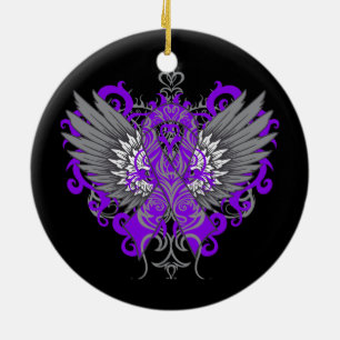 Lupus Awareness Cool Wings Ceramic Tree Decoration