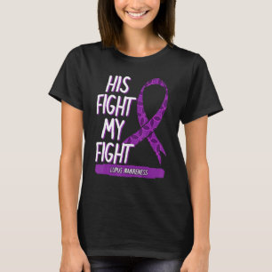 Lupus Awareness Fight Sle Butterfly Purple Ribbon  T-Shirt