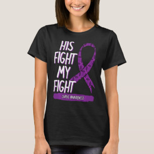 Lupus Awareness Fight Sle Butterfly Purple Ribbon T-Shirt