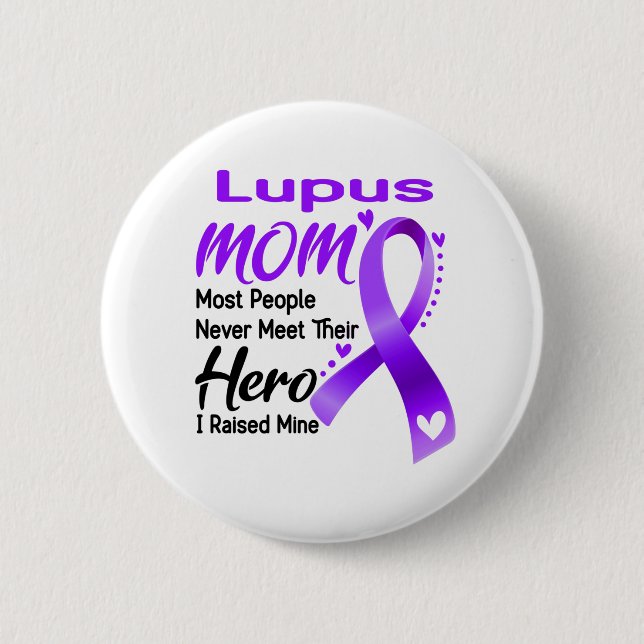 Lupus Awareness Month Ribbon Gifts 6 Cm Round Badge (Front)