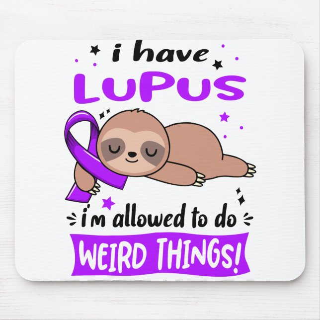 Lupus Awareness Month Ribbon Gifts Mouse Mat (Front)