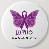Lupus Awareness Purple Ribbon Butterfly