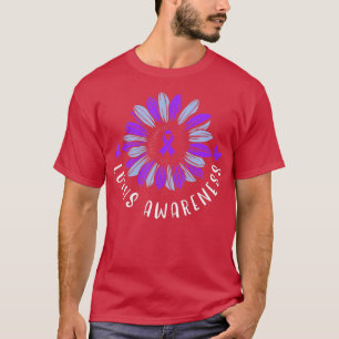 Lupus Awareness Purple Ribbon SLE Autoimmune Disea T-Shirt