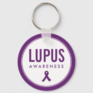 Lupus Awareness Ribbon Purple Key Ring