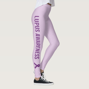 Lupus Awareness Ribbon Purple Leggings