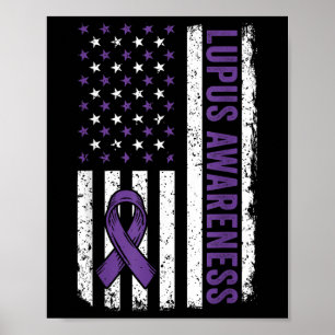 Lupus Awareness Shirt We Wear Purple For Lupus Awa Poster