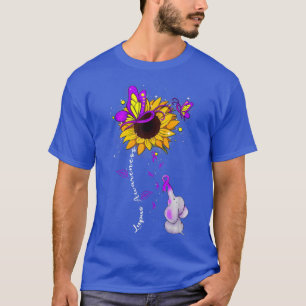 Lupus Awareness Sunflower Elephant Men Womens T-Shirt