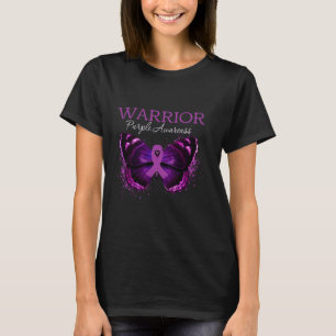 Lupus Awareness Warrior Survivor Purple Butterflie T-Shirt