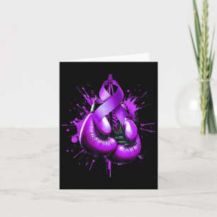 Lupus Boxing Glove Purple Ribbon Awareness Fight W Card