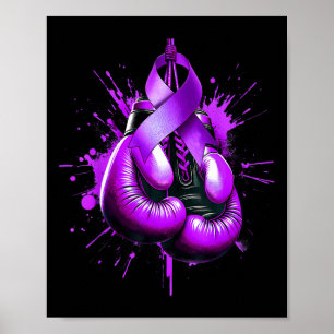 Lupus Boxing Glove Purple Ribbon Awareness Fight W Poster