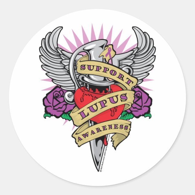 Lupus Dagger Classic Round Sticker (Front)