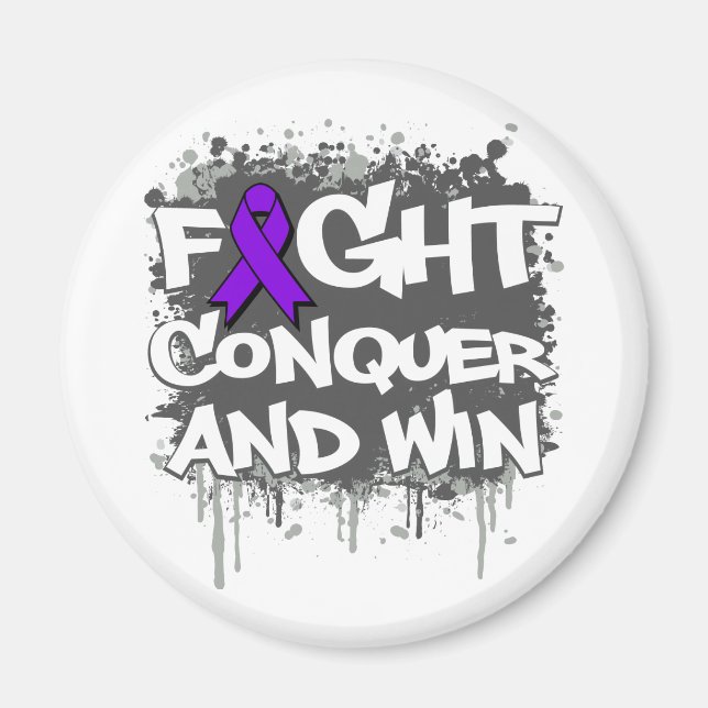 Lupus Fight Conquer and Win Magnet (Front)