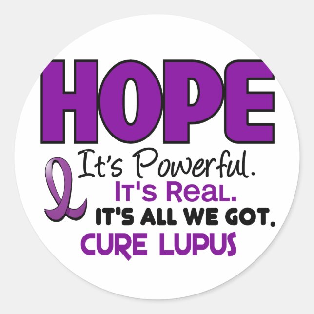 Lupus HOPE 1 Classic Round Sticker (Front)