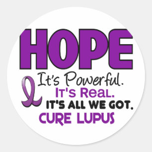 Lupus HOPE 1 Classic Round Sticker