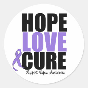 Lupus Hope Love Cure Classic Round Sticker