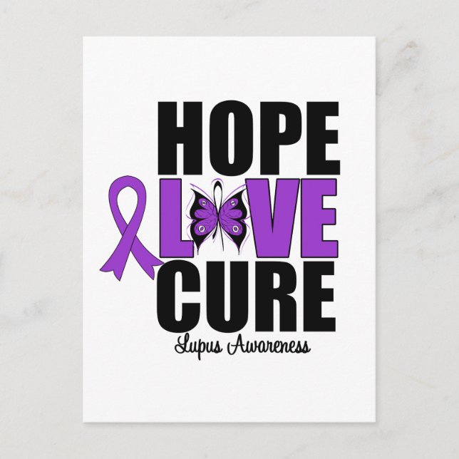 Lupus Hope Love Cure Postcard (Front)