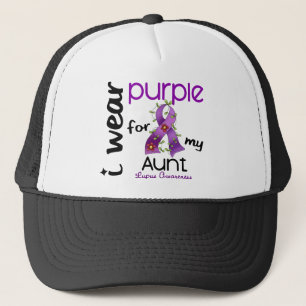 Lupus I WEAR PURPLE FOR MY AUNT 43 Trucker Hat