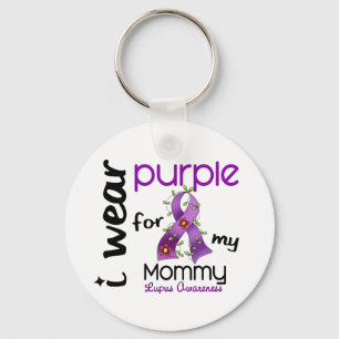 Lupus I WEAR PURPLE FOR MY MOMMY 43 Key Ring